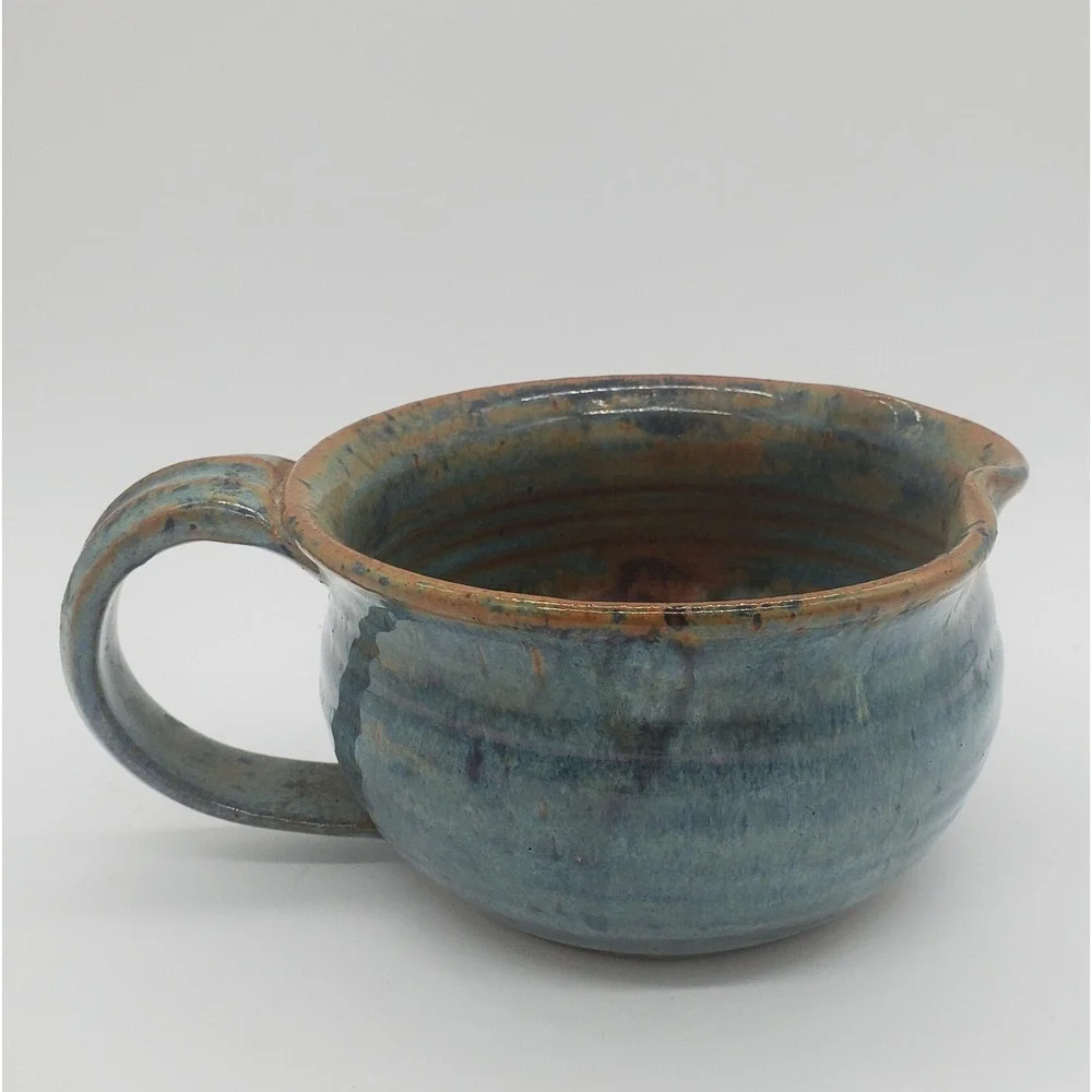 Vintage Studio Art Pottery The Wooden Potter Stoneware Mini Pitcher Gravy Boat